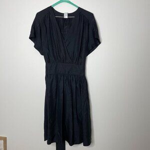 Jacob Silk Swiss-Dot Empire Waist V-Neck Dress 13/14